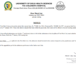 UCHS First Merit List 2024 Notice: What to do next?